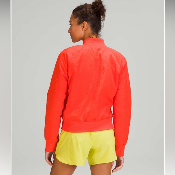 Lululemon Non Stop Bomber Reversible Jacket: Autumn Red sz8 RARE - Picture 2 of 15